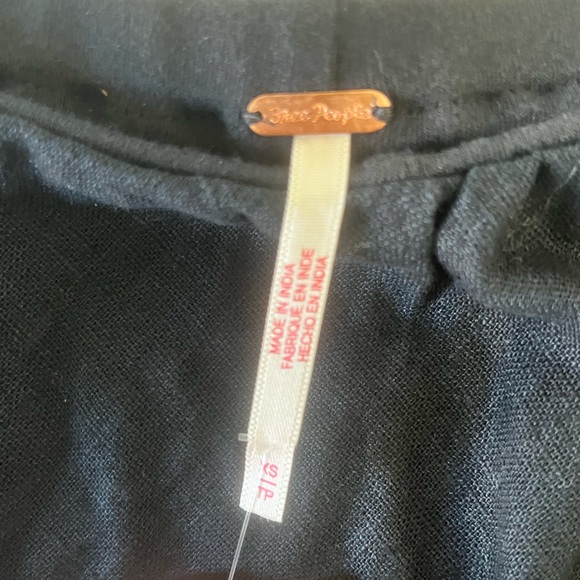 Free People My Little Micro Mini Cotton-Linen Skort black XS NWT - Picture 6 of 9